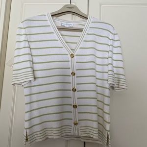Vintage St. John collection short sleeve cardigan sweater Sz 12 .